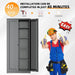 SixtyThreeInch MatteBlack Pantry Cabinet TwinDoors