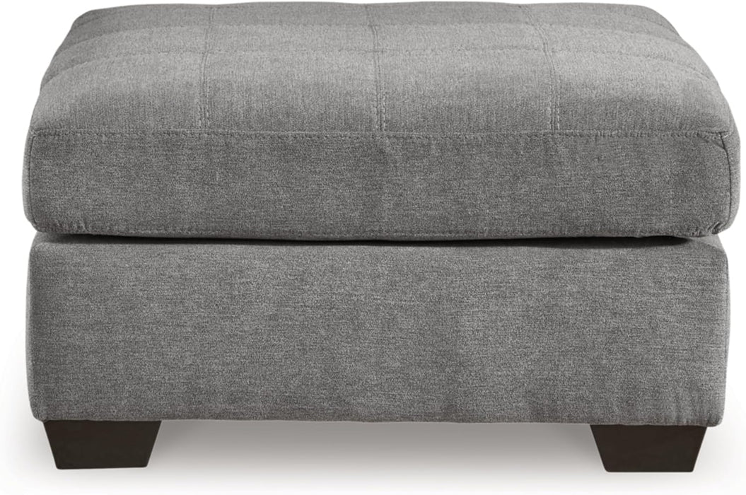 Marleton Classic Square Upholstered Oversized Accent Ottoman, Light Gray