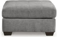 Marleton Classic Square Upholstered Oversized Accent Ottoman, Light Gray
