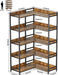 Large 5-Tier Corner Bookshelf, Modern Tall Corner Shelf Storage Rack