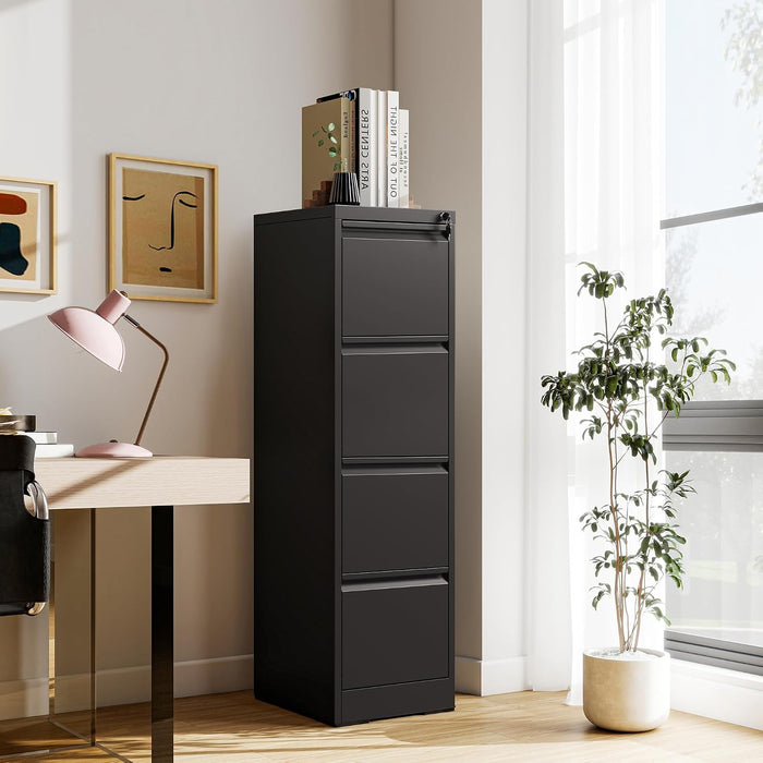 4 Drawer File Cabinet with Lock,Vertical Filing Storage Cabinet