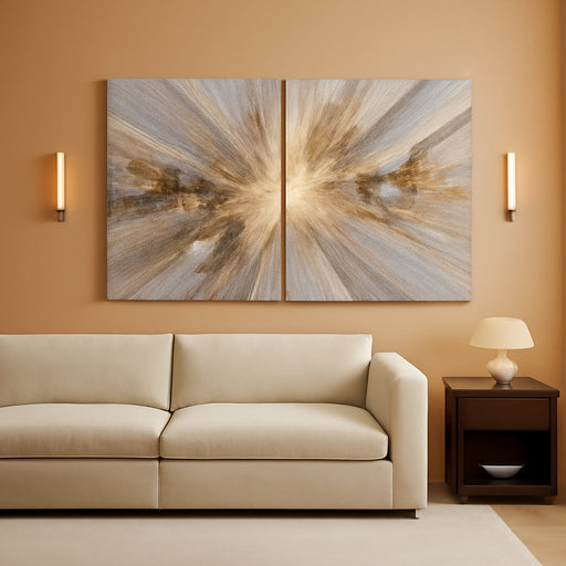 Abstract Art Wall Decor Modern Wall Art Pictures for Bedroom White and Brown Wall Decor Canvas Art Prints Artwork for Walls Canvas Wall Art Decor for Living Room Home Office Wall Decorations 20" X 40"