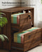 Brown Mobile Documents Cabinet With Locking Wheels