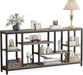 Console Sofa Table, 70.9 Inch Extra Long Console Table behind Couch with Storage Shelves, 3-Tier Modern Narrow Entryway Hallway Accent Table for Living Room, Grey