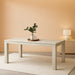 72 Inch Modern Wood Dining Table, Solid Wood Rectangular Dining Table for Kitchen/Dining Room, White Sand Wirebrush