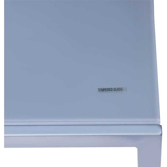 Gray Rectangular Glass Dining Table, 6-Person