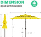 9 Ft 3-Tier Outdoor LED Lighted Patio Umbrella W/Crank, Yellow