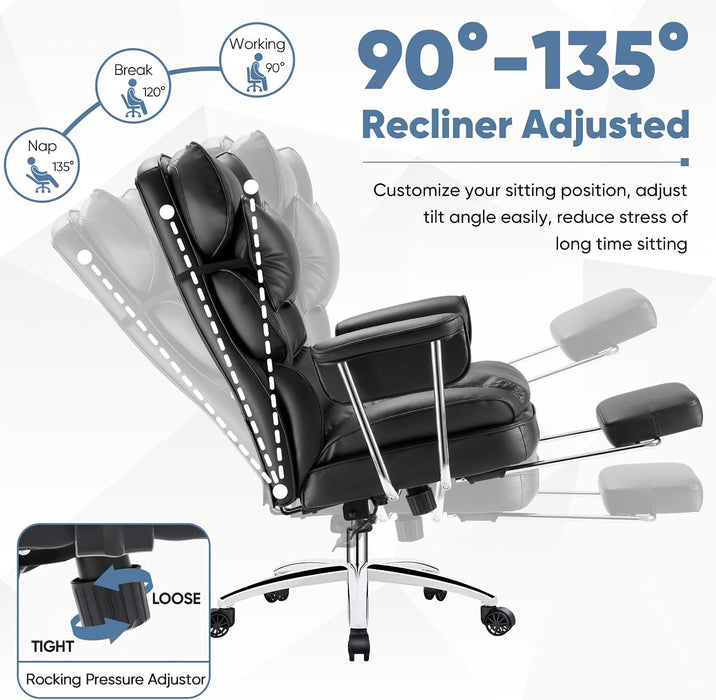 Ergonomic Home Office Desk Chair, Executive Chair, PU Leather