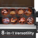 Wood Pellet Grill Smoker with PID Controller, 8-In-1 Master Sear BBQ Grill, Auto Temperature Control, Huge Storage Cabinet Side Shelf with Tool Hooks, 572 Sq in Cooking Area for Outdoor, 600D