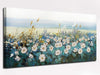 Flower Wall Art for Living Room, Bedroom Wall Decor Canvas Daisy Floral Painting Landscape Picture Extra Large Artwork Textured Office Home Dining Room, Oversized 58"X29"