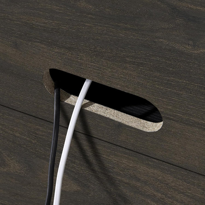 68'' Fluted Sideboard Buffet Cabinet, Ribbed Wooden Credenza with 4 Doors, Adjustable Shelves, and Cable Management Cut-Outs for Dining Room, Kitchen, Living Room or Entryway, Alder Brown