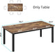 Industrial Dining Table for 6-8 People, 78.7 Inch Long Kitchen Table with Sturdy Metal Frame & Rustic Brown Finish - Seats 6 Rectangular Counter for Dinner, Easy to Install(Only Table)