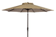 Athens 9' Market Crank Striped Patio Umbrella, Beige/White