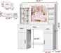 White Makeup Vanity Desk With Brilliant Illumination