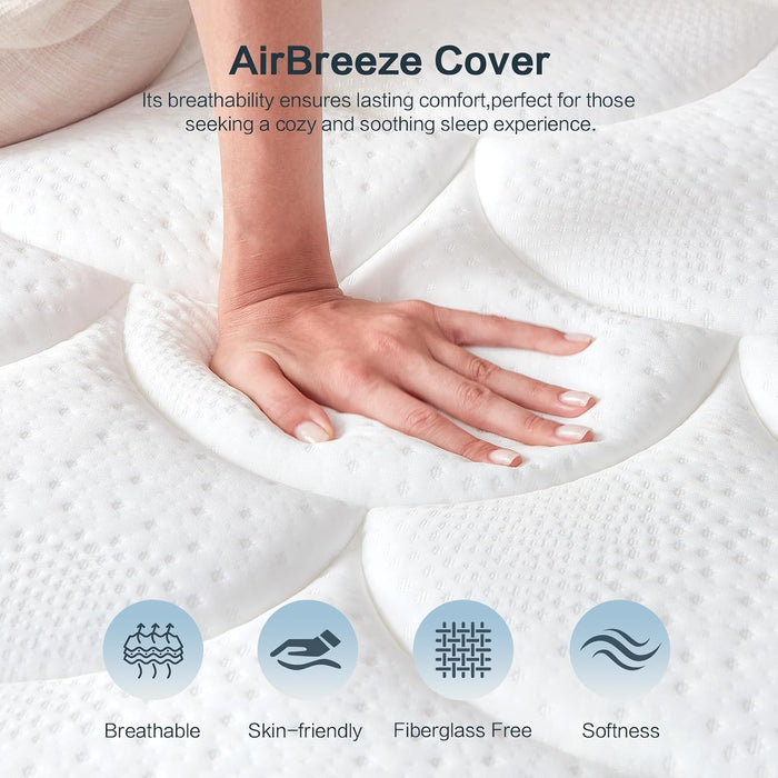 Full Size Mattress, 12 Inch Firm Hybrid Memory Foam Mattress