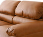 68 Inch PU Leather Loveseat MidCenturyModern Brown