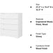 Modern 4 Drawer Dresser, White, Clothing Organizer