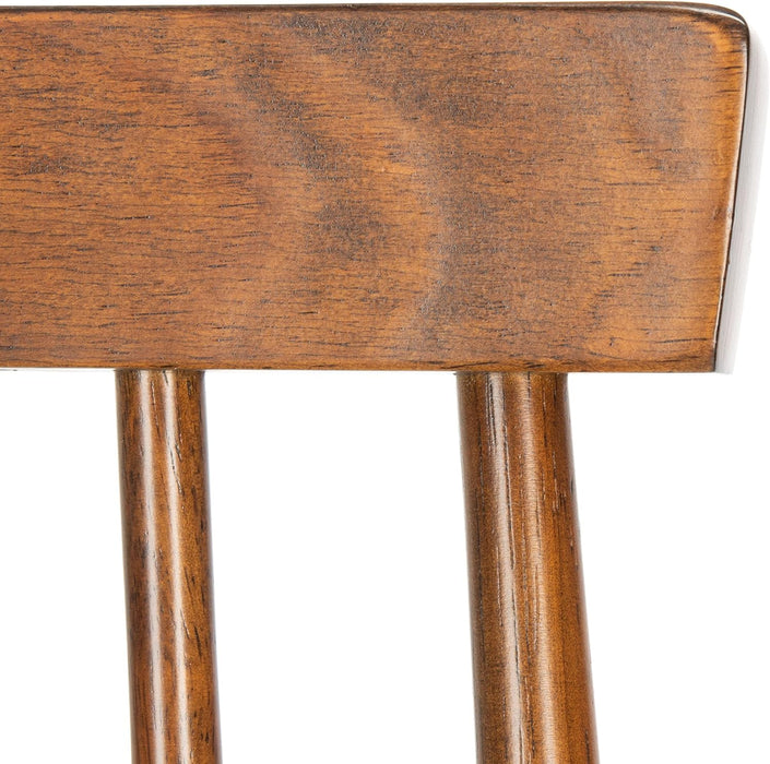 Home Collection Priam Farmhouse Walnut Brown Spindle Back Living Room Accent Dining Chair