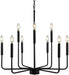 Black Chandelier, Modern Farmhouse Chandeliers for Dining Room 9-Lights Candle Pendant Lights Kitchen Island Rustic Industrial Black Metal Hanging Light Fixtures for Living Room Bedroom Entryway