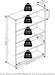 White 4Tier OpenBack Book Shelf With DisplayOrganizer