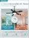 42 Inch Waterproof Outdoor Ceiling Fan Illuminated