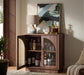 31.5" Sideboard Buffet Cabinet with Arched Glass Doors