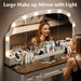 Amberhaus Farmhouse Vanity Desk With Mirror Lights