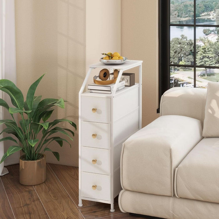 UltraSlimVertical Dresser With USB Charging Station White UltraSlimVertical Dresser With USB Charging Station White