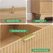 Fluted Dresser for Bedroom with 8 Drawers, 48" Wide Modern Chest of Drawers with Metal Handle, Wooden Dresser TV Stand, Wood Closet Clothes Storage Organizer for Living Room, Hallway, Natural Oak