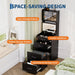 Compact Vanity Desk With Illuminating Mirror Black