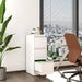 White 3 Drawer Vertical File Cabinet LockingMechanism
