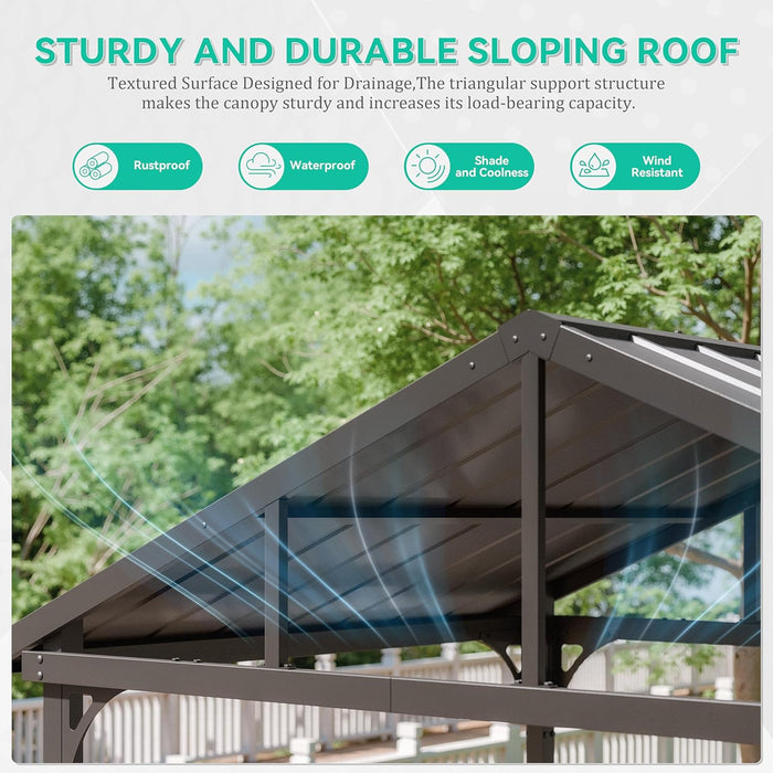 8x5ft AllWeather Outdoor Gazebo With Integrated Bar