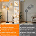 Dimmable Ultra-Tall Arc Floor Lamp Beige-Tone Shade