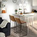 26 Inch Counter Height Bar Stools Set of 3, Faux Leather Bar Chairs