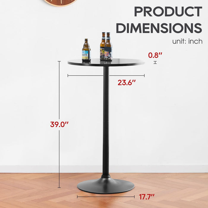 40 Inch Round Bistro Pub Table IndustrialGradeMDFTop