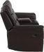 Gray Faux Leather Loveseat with Recliners