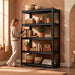 Six Tier Metal Bookshelf HeavyDuty Floorstanding Tall