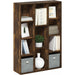 Luder 11-Cube Reversible Open Shelf Bookcase, Amber Pine