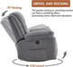 Grey Swivel Recliner with Massage & Heat