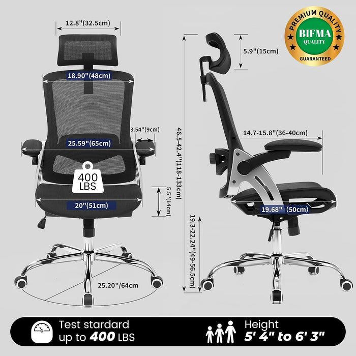 Office Chair Mesh Desk Chair with 3D Armrests Computer Chair