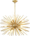 24Inch Golden Gleaming SputnikChandelier With Nine Lights