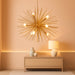 24Inch Golden Gleaming SputnikChandelier With Nine Lights