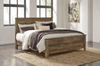 Trinell Rustic Panel Headboard, King/California, Warm Brown