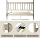 Queen Size Bed Frame, Solid Wood Platform Bed with Headboard & Footboard, Central Metal Legs, 12 Sturdy Slatted Base, Anti-Noise & Slip-Free, No Box Spring Needed, Weathered Gray Oak Finish WCQ-34