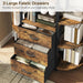 6 Tier Bookshelf, Industrial Large Triple Bookcase