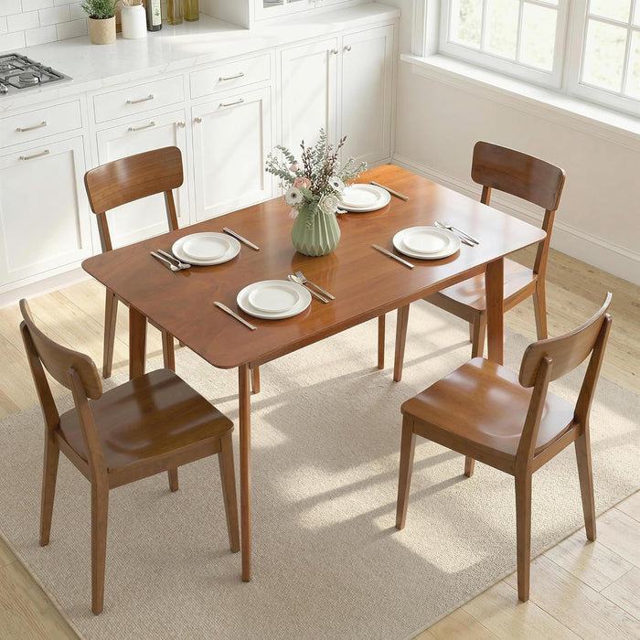 Walnut 47 Inch MidCentury Rectangular Dining Table