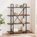 Industrial Strength Bookshelf With Rustic Oak Finish