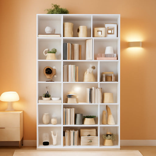 72" Tall Corner Bookshelf, 6-Tier Bookshelf and Bookcase, White | Space-Saving Book Shelf with Open Storage, L Shaped Corner Bookcase for Home Office, Thickened Boards for Heavy Duty