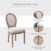 French Country Dining Chairs Set of 4, Vintage Louis Chairs with Curved Backrest and Beautifully Carved Solid Wood Frame Farmhouse Dining Chairs for Living Room, Kitchen, Restaurant