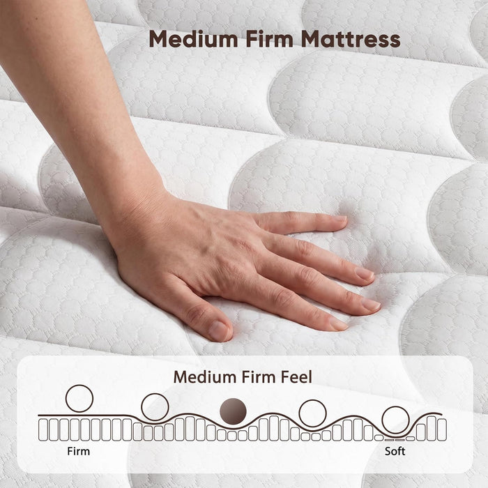 King Size Mattress, 12 Inch Hybrid Mattress King Size in a Box, Medium Firm